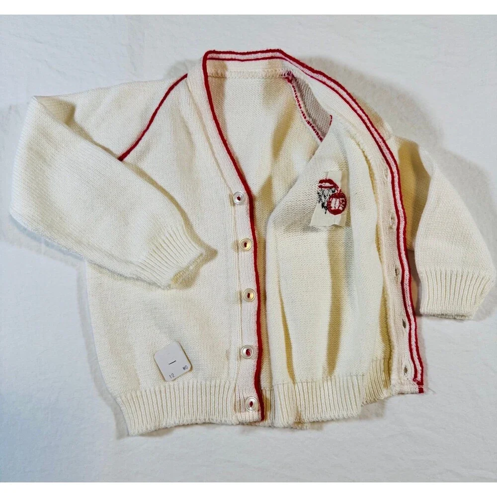 NWT Deadstock Basketball Knit Baby Sweater, size 12 mo